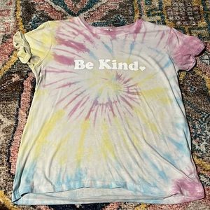 Tie-dye “Be Kind” T-Shirt.